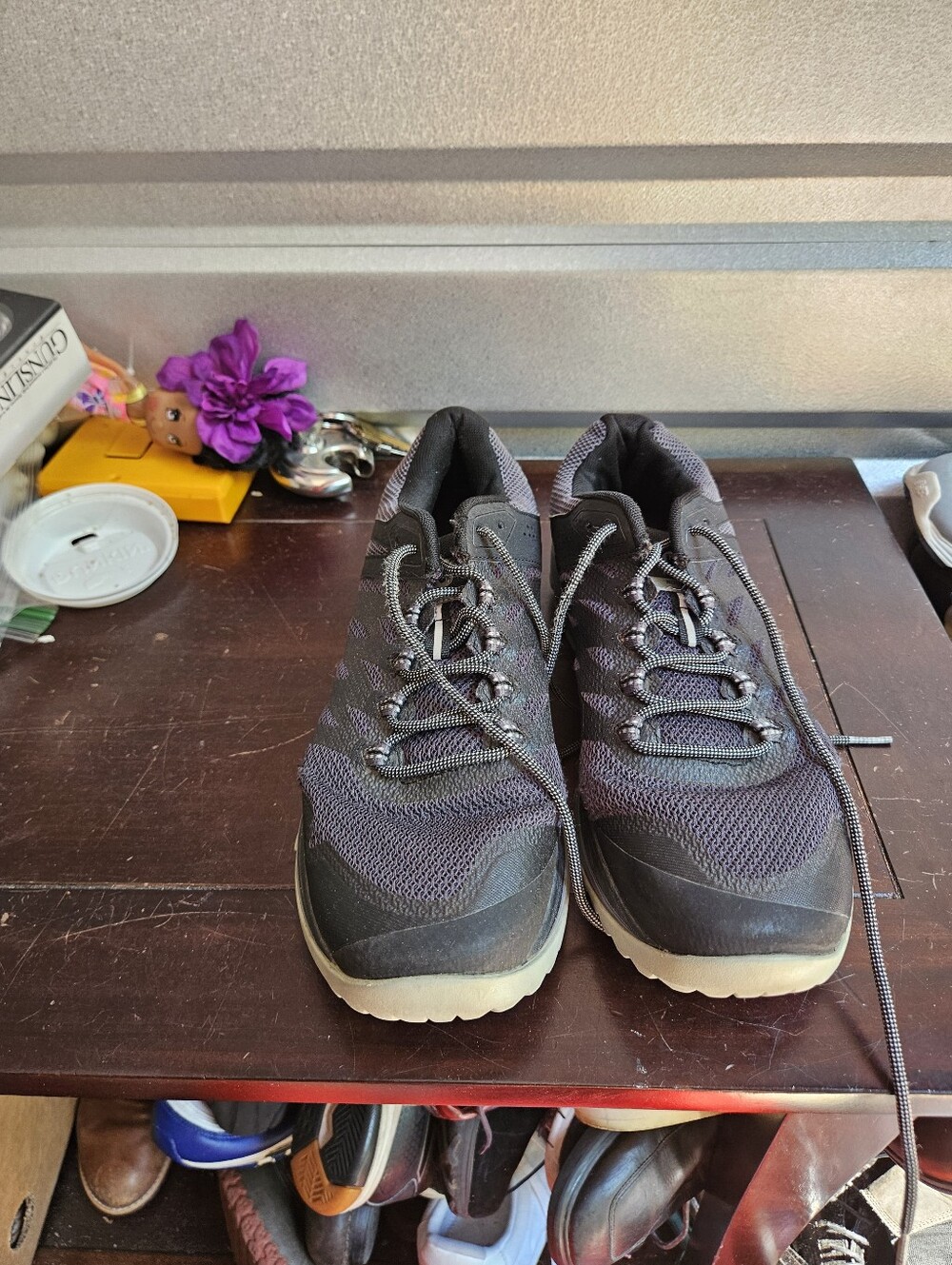Merrell Nova 2 Black Gray Mesh Trail Hike Running Sneaker Shoes Men's Size 9.5